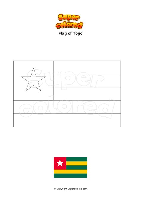 Coloring Page Flag Of Togo