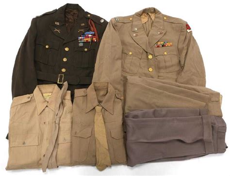 Wwii Us Army Officer Dress Uniform Lot Of 2