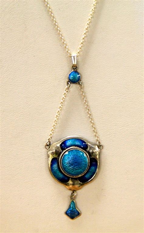Found In Ithaca Arts And Crafts Sterling And Enamel Necklace Sold