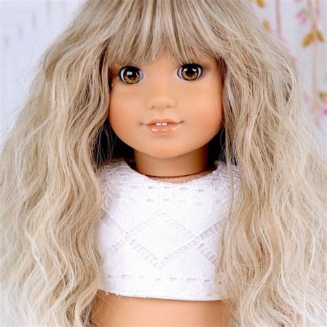 custom doll wig for 18 american girl dolls heat safe etsy