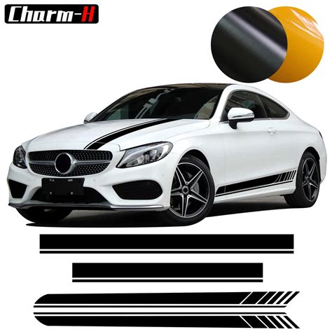 C63 Amg Style Edition 1 Side Stripes Hood Roof Rear Kit Decal For