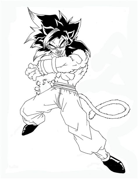 Free Dragon Ball Gt Goku Super Saiyan 4 Coloring Pages Download Free