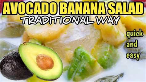 Avocado Banana Salad Recipe Quick And Easy Youtube