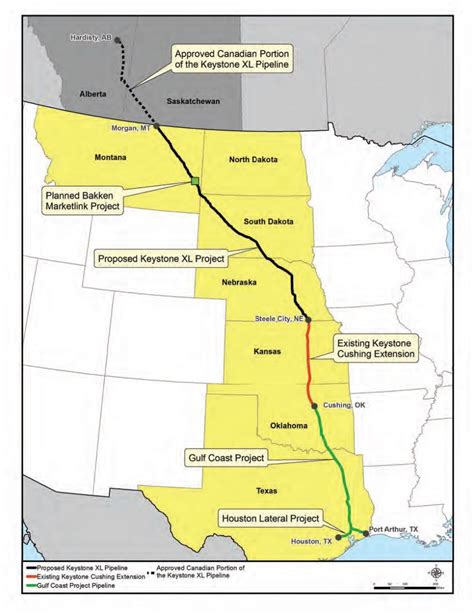 Keystone Pipeline Texas Map