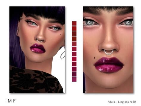 The Sims Resource Allura Lipgloss N60 By Izziemcfire • Sims 4