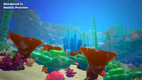 3d Model Low Poly Polystyle Ocean Underwater Environment Vr Ar Low