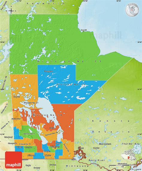 Political Map Of Manitoba Physical Outside