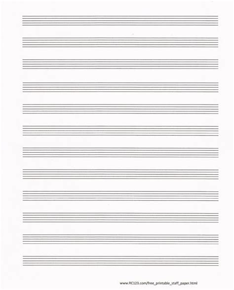 Free Printable Staff Paper Blank Sheet Music Blank Piano Sheet Music
