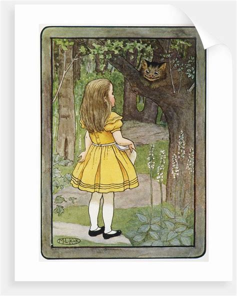Book Illustration Of Alice And The Cheshire Cat Book Illustration
