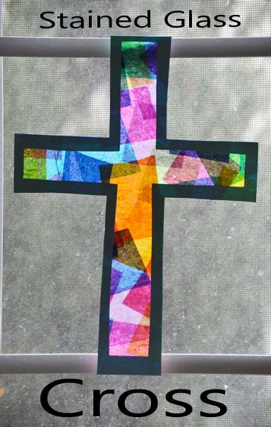 Stained Glass Cross Easter Craft