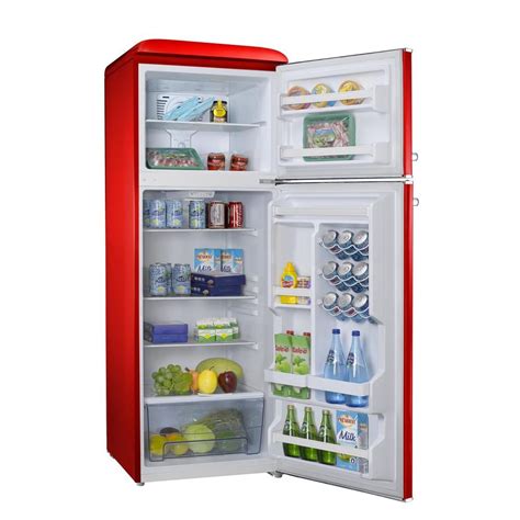 Galanz 12 0 Cu Ft Top Freezer Retro Refrigerator With Dual Door True