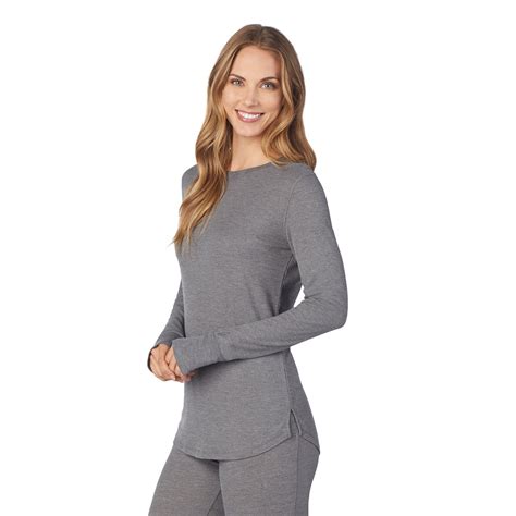 stretch thermal long sleeve crew cuddl duds