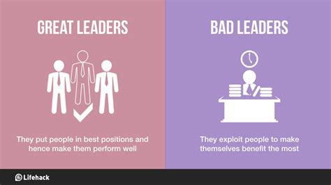 8 Big Differences Between Great Leaders And Bad Leaders Lifehack
