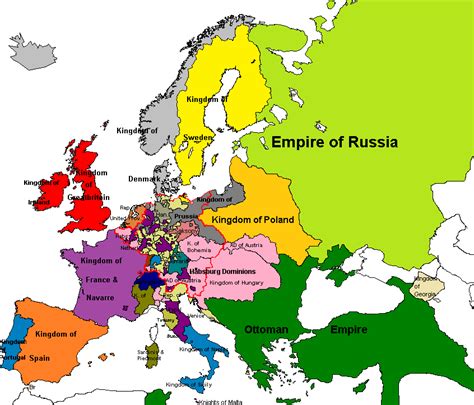 Europe In 1772 Map Fantasy Map History Map