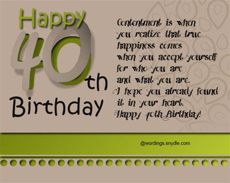 40th Birthday Wishes Messages And Card Wordings Wordings And Messages