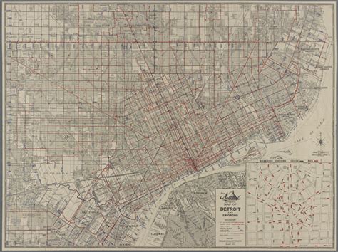 New National Authentic Map Of Detroit And Environs Nypl Digital Collections