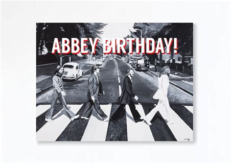 Beatles Abbey Road Birthday Card Beatles Birthday Card Etsy Uk