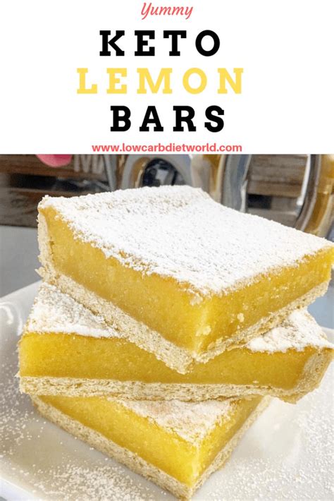 This easy keto lemon bars recipe comes together in minutes. Keto Lemon Bars | Diana L Lomuti | Copy Me That