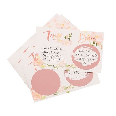 Truth Or Dare Hen Party Game Team Bride Floral Hen Party Etsy Uk