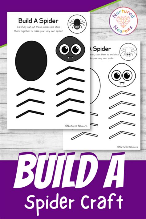 Cute Build A Spider Craft Cut And Paste Activity For Kids Nurtured