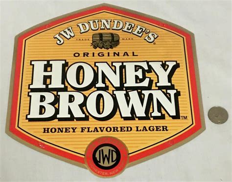 Lot Jw Dundees Original Honey Brown Lager Metal Tin Sign New Old Stock