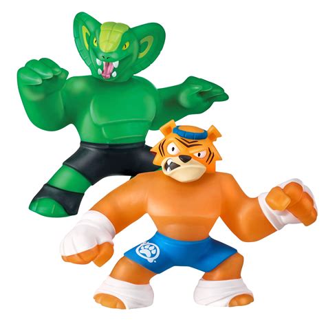 Heroes Of Goo Jit Zu Super Stretchy 2 Pack Action Figures Tygor Vs