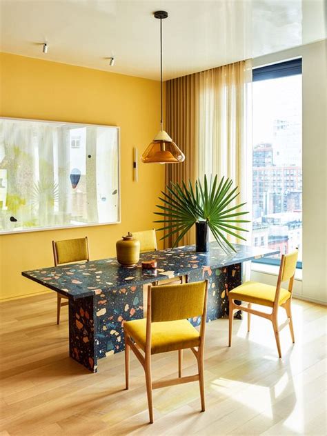 Yellow Dining Room Table Decoration Ideas Leadersrooms