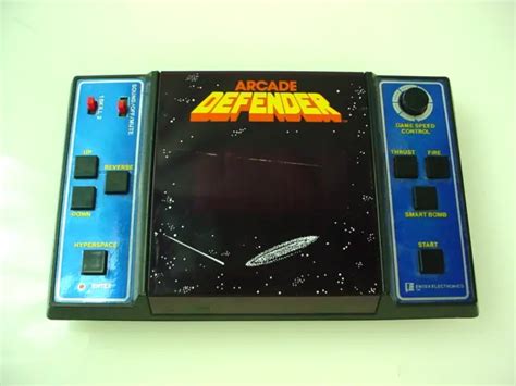 Vintage 1982 Arcade Defender Handheld Portable Game By Entex Taiwan
