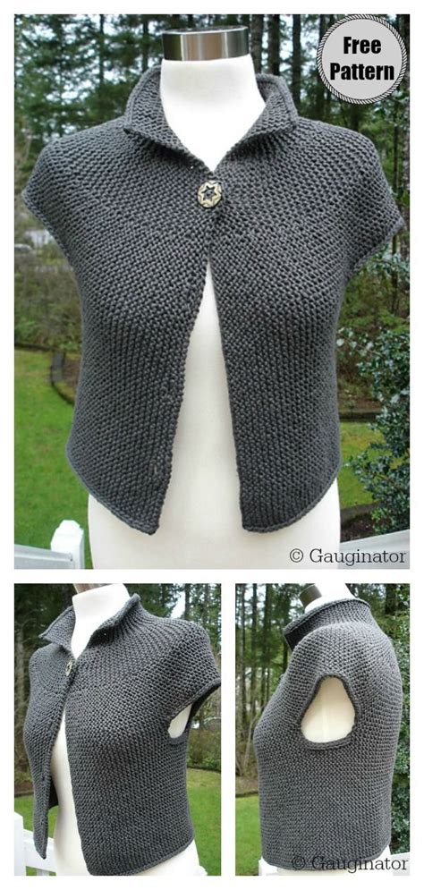 3 Simple Garter Stitch Vest Free Knitting Pattern Knit Vest Pattern