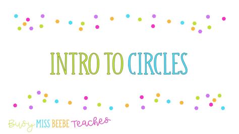 Introduction To Circles Youtube