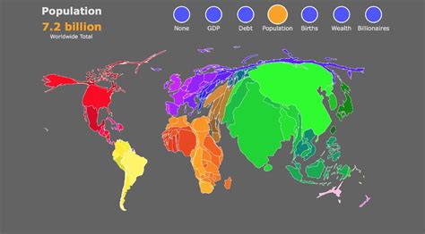 Visual View How 7 Billion People Share The Worlds