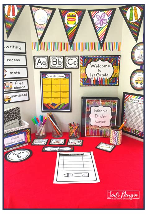 Crayons Classroom Theme Ideas Clutter Free Classroom By Jodi Durgin