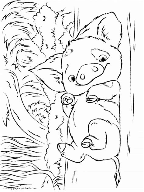 Make way, make way for a coloring page that's an ocean of fun. Pua pig coloring page || COLORING-PAGES-PRINTABLE.COM
