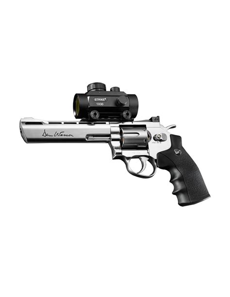 Revolver Dan Wesson 6 Níquel Full Metal CO2 de Postas Calibre 177 4