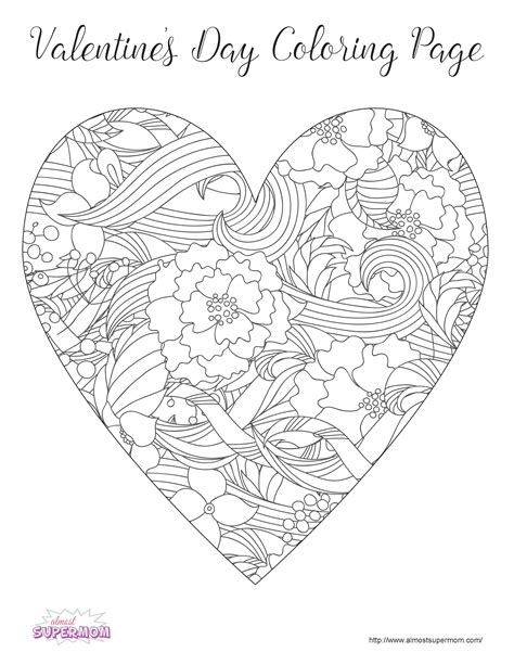 valentines day coloring pages  grown ups  supermom