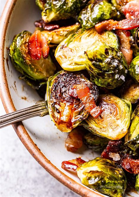 Balsamic Maple Roasted Brussels Sprouts With Bacon Recipe Runner