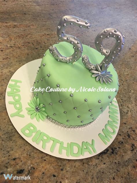 Green 59th Birthday Cake For Mom Cake Designs Birthday Mom Cake