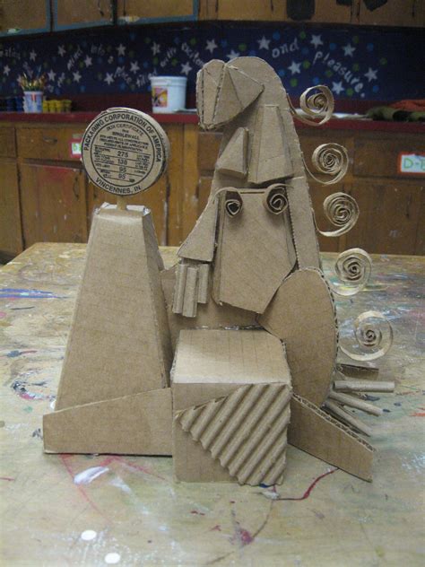 The Smartteacher Resource Cardboard Cubist Sculptures With Images