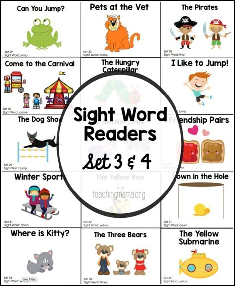 Sight Word Readers Set 3 And 4 Teaching Mama