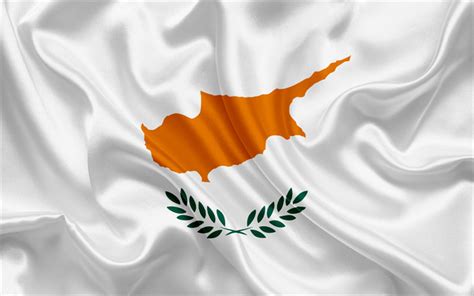 Download Wallpapers Flag Of Cyprus Europe Cyprus White Silk Flag For
