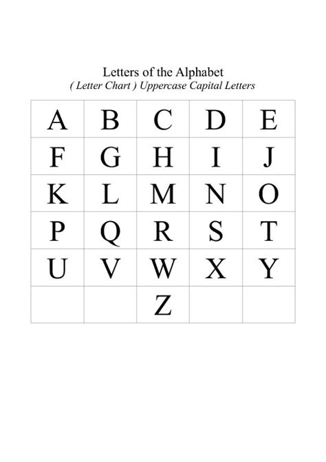 Capital Letter Alphabet Chart Onvacationswall Com