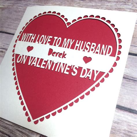 personalised husband valentines card valentine s day etsy uk