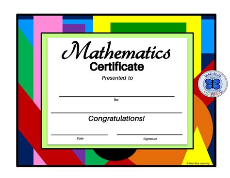 Math Certificate Pdf Math Certificate Editable Math Certificate