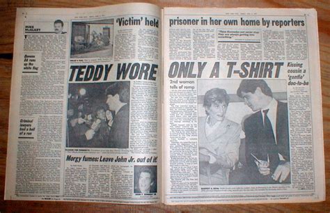 1991 Ny Post Headline Newspaper Ted Kennedy And Sex Scandal Palm Beach