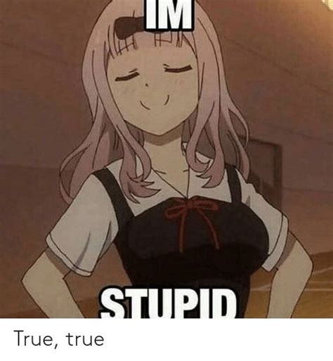 Im Stupid True True Anime Meme On Meme Anime Memes Funny Cute