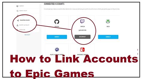 How To Link Epic Games Account To Other Accounts Youtube
