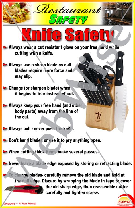 Knife Safety Safety Posters Kitchen Safety Rules Kitchen Safety Tips