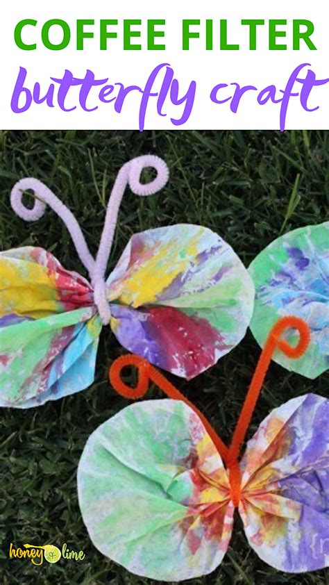 Easy Coffee Filter Butterfly Craft Fun Spring Crafts For Kids