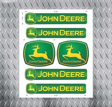 John Deere 6 Pack Vinyl Decal Sticker Graphics Decals
