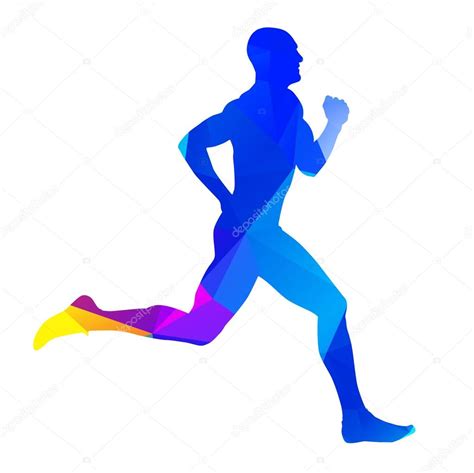 Abstract Colorful Runner Silhouette — Stock Vector © Msanca 65000763